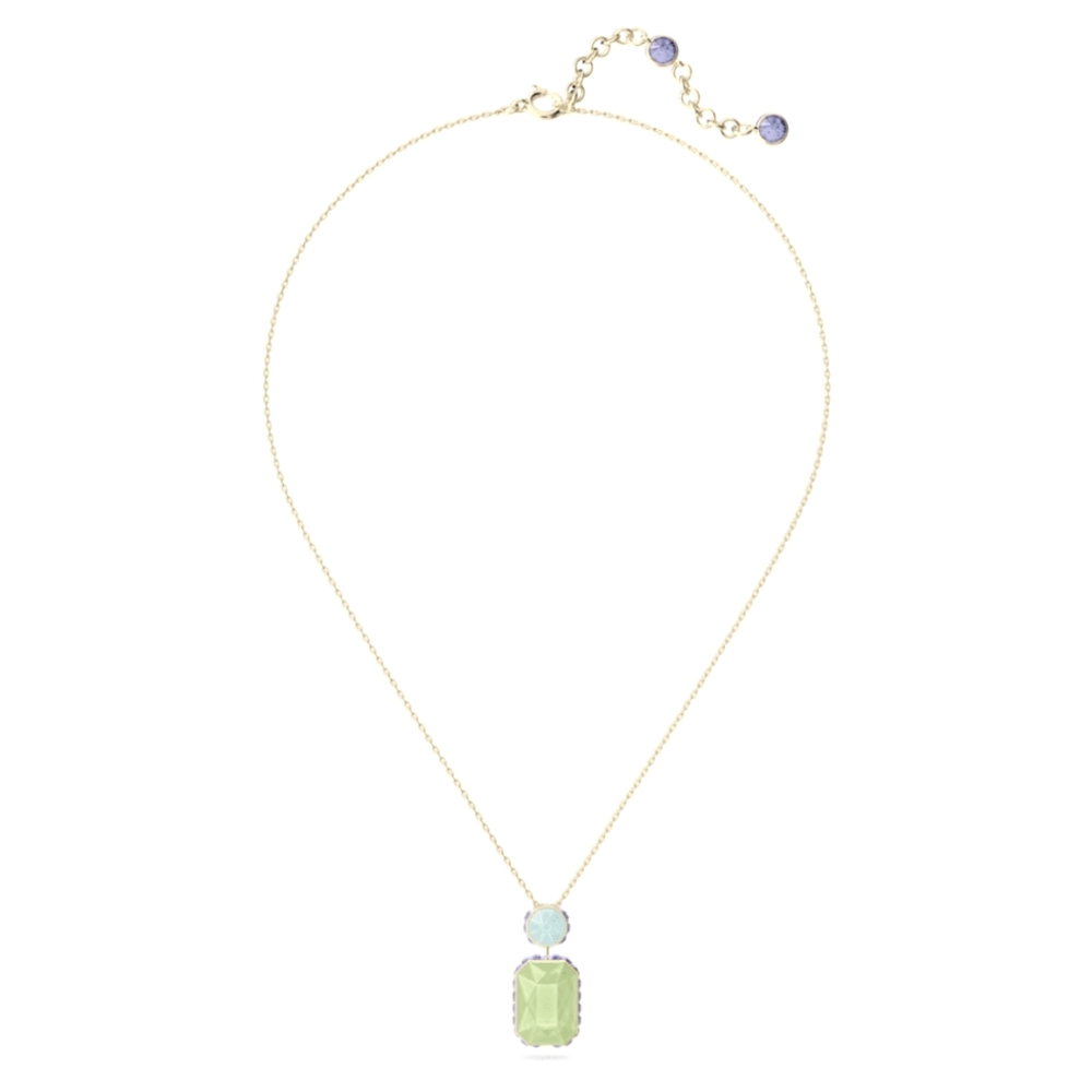 Swarovski Chroma necklaceOctagon cut, Multicolored, Gold-tone plated.